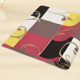 Kuber Industries Red & White Printed PVC Wardrobe Kitchen Drawer Shelf Liner 10 m-25
