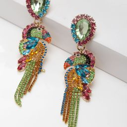 AVANT-GARDE PARIS Multicoloured Gold-Plated Quirky Drop Earrings-image-36