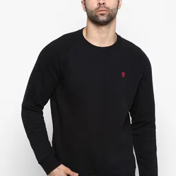 Red Tape Men Black Solid Sweatshirt-image-77