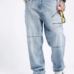 glitchez Men Cool Touch Paneling Heavy Fade Skater Fit Jeans-image-53