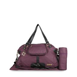 My Milestones Purple Solid Diaper Bag with Bottle Holder & Changing Mat-image-49