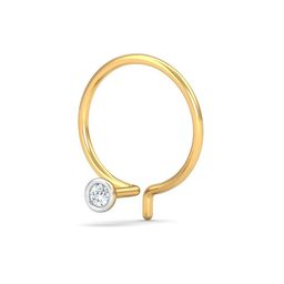 KUBERBOX 18K Yellow Gold Bezel 2 Cent Nose Pin-30