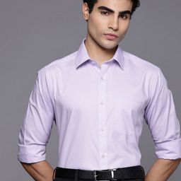 Raymond Slim Fit Checked Pure Cotton Formal Shirt-image-46