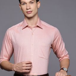 Raymond Slim Fit Self Checked Pure Cotton Formal Shirt-image-68