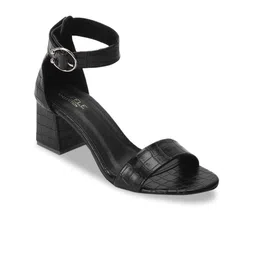 Truffle Collection Women Black Solid Block Heels-52