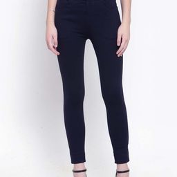Clora Creation Women Navy Blue Solid Jeggings-image-28
