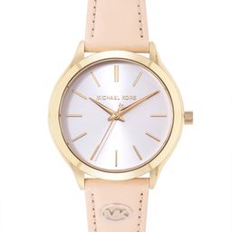 Michael Kors Women Slim Runway Leather Analogue Watch MK7533I-2