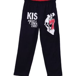SWEET ANGEL Boys Navy Blue & White Solid Straight-Fit Track Pants-image-64
