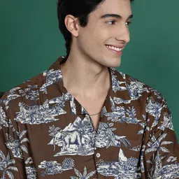 Sangria Indie Prints Animal Graphic Printed Shirt-image-8