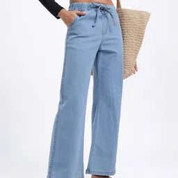 glitchez Women Comfort Denim Wide Leg Jeans-picture-2