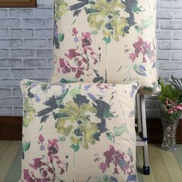 Soumya Multicoloured Set of 2 Floral Square Cushion Covers-3