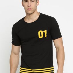 HRX by Hrithik Roshan Men Black Round Neck Pure Cotton T-shirt-image-82