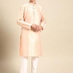 MANQ Men Printed Regular Kurta with Pyjamas-2