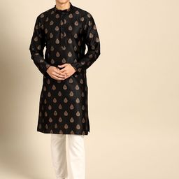 MANQ Men Ethnic Motifs Printed Regular Kurta with Pyjamas-37