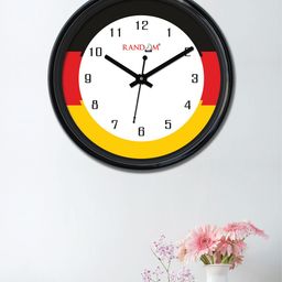 RANDOM White & Red Round Printed 30 x 30 cm Analogue Wall Clock-62