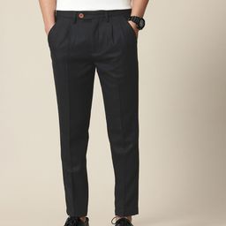 Mr Bowerbird Men Tailored Fit Textured Pleated Trousers-image-97