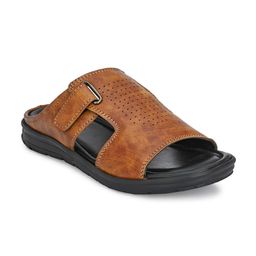 Azzaro Black Men Tan & Black Comfort Sandals-image-30