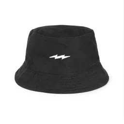 SUPERVEK Unisex Solid Pure Cotton Bucket Hat with Embroidered Detail-image-7