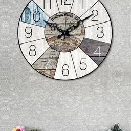RANDOM Multicoloured Round Printed Analogue Wall Clock-29