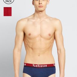 Van Heusen Men Pack of 2 Plush Back Elastic Waistband Ultra Soft Briefs IHEBR2VSC770001-12
