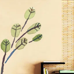 rawpockets Green & Brown Watercolor Leaf PVC Vinyl Wall Stickers-picture-49