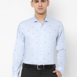 SIMON CARTER LONDON Men Blue Slim Fit Printed Formal Shirt-image-13