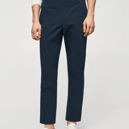 MANGO MAN Slim Fit Flat-Front Trousers-image-99
