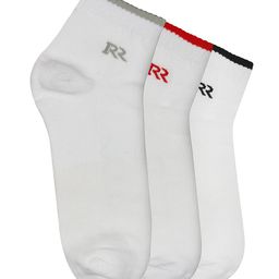ROMEO ROSSI Men White Set of 3 Ankle-length Socks-50