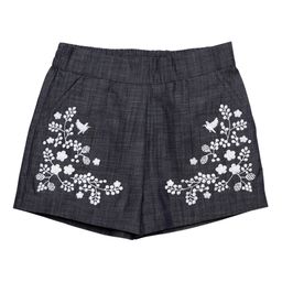 Cherry Crumble Girls Grey Printed Regular Fit Denim Shorts-image-43