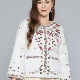 SCOUP Floral Tailored Linen Jacket with Embroidered Detail-picture-12