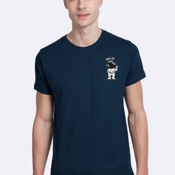 Bewakoof Men Blue Astronaut Printed T-shirt-image-12