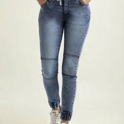 Miss Chase Women Blue Regular Fit Solid Joggers-image-86