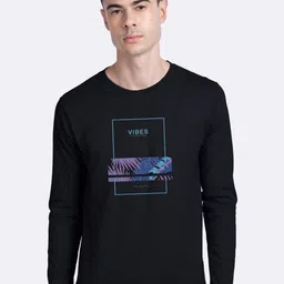 Bewakoof Men Black Printed Pure Cotton T-shirt-picture-11