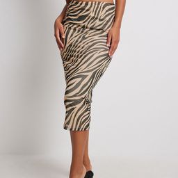 NA-KD Women Zebra Print Straight Midi Skirt-image-20