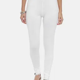 Souchii Women White Solid Slim-Fit Churidar-Length Leggings-picture-40
