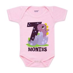 KNITROOT Infant Kids Pink & Purple Graphic Printed Bodysuit-image-94