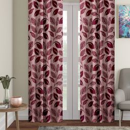 Cortina Set of 2 Floral Printed Door Curtains-image-79