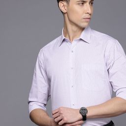 Raymond Slim Fit Striped Pure Cotton Formal Shirt-image-32