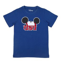 Disney by Wear Your Mind Boys Blue Mickey Mouse Printed Indigo Applique T-shirt-image-105