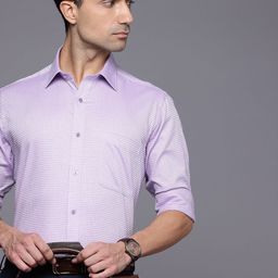Raymond Slim Fit Micro Checks Pure Cotton Formal Shirt-image-46