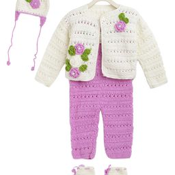 CHUTPUT Kids Purple & Cream-Coloured Solid Basic Jumpsuit-25