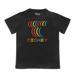 Disney by Wear Your Mind Boys Black Mickey Mouse Family Multi Graphic Print T shirt-image-46