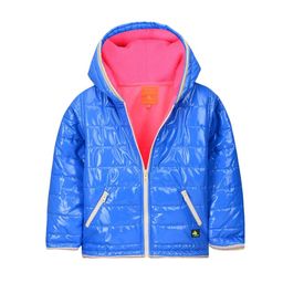 Cherry Crumble Boys Blue Solid Puffer Jacket-26