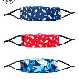 Ariana Kids Pack Of 3 Printed Cotton 7-Ply 3D Reusable Cloth Face Masks-16