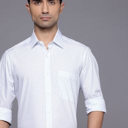Raymond Slim Fit Micro Checks Pure Cotton Formal Shirt-image-99