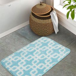 STELLAR HOME Blue & White Bath Rug-image-69