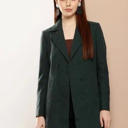 her by invictus Notched Lapel Collar Longline Overcoat-image-10