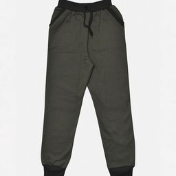 TINY HUG Boys Olive Green Solid Slim-Fit Joggers-65