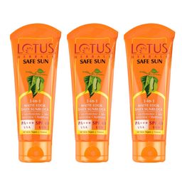 Lotus Herbals 3Pcs Safe Sun 3-in-1 Matte SPF40 PA+++ Tinted Sunscreen - 75g each-19