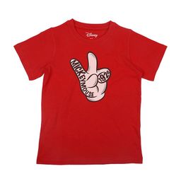 Disney by Wear Your Mind Boys Red Typography Mickey Mouse Printed Pure Cotton T-shirt-image-58